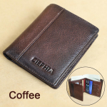 1 tk meeste ehtsast nahast kahepoolne rahakott, ID-aknaga RFID-d blokeeriv pealiskiht veisenahast rahakott, mitmefunktsiooniline krediitkaardihoidja kingitus talle