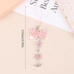 Magusad roosad Bowknot s&uuml;damega telefoniketid t&uuml;drukule armsad lillet&auml;he telefonirihmad Y2K mobiiltelefoni kaelapaelad v&otilde;tmehoidja as the picture