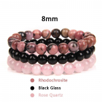 3tk/komplekt Paar Distance K&auml;ev&otilde;ru Looduslikust Kivist Ahhaatid Kvartsist Kristallhelmestest K&auml;ev&otilde;ru meestele Naiste Jooga v&otilde;lu K&auml;ev&otilde;rud Ehted