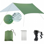 V&auml;ljas kasutamiseks m&otilde;eldud &uuml;lisuur varikatus p&auml;ikesevari Ranna telkimistelk veekindel pinnasest riidest niiskuskindel matt kolmnurkne varikatus 100*145CM