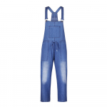 Mood naiste naiste kottis teksap&uuml;ksid, rinnat&uuml;kiga t&auml;ispikk Pinafore Dungaree, kost&uuml;&uuml;m, lahtised, p&otilde;hjuslikud kombinesoonip&uuml;ksid L ultramariin sinine v&auml;rv