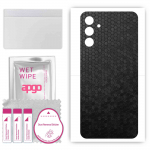 apgo Protective Skin Sticker for the back compatible with Samsung Galaxy Wide6, Wrap Film, Foil, Vinyl - Pattern Black Honeycomb