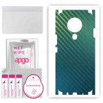 apgo Protective Skin Sticker for the back+sides compatible with Tecno Spark 6, Full Wrap Film, Foil, Vinyl - Pattern Carbon Chameleon CAKA1