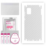 apgo Protective Skin Sticker for the back+sides compatible with Samsung Galaxy A31, Full Wrap Film, Foil, Vinyl - Pattern Transparent Carbon