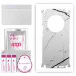 apgo Protective Skin Sticker for the back+sides compatible with Honor Magic4 Pro, Full Wrap Film, Foil, Vinyl - Pattern White Marble