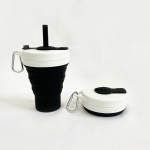 Silikoonist kohvitass kokkupandav pudeli taskutass kokkupandav kaasaskantav sisset&otilde;mmatav veepudeli v&ouml;&ouml; k&otilde;rs 450 ml uus 450ml1PCS