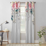 Lilled akvarell k&auml;sitsi maalitud aknakardinad elutuppa magamistoa kardin Moodne k&ouml;&ouml;gi rulookardinad kardinad kardinad 135W x 60H(cm) x1