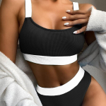 Uus Push Up Bikiinid Seksikas Bikiinikomplekt K&otilde;rge V&ouml;&ouml;kohaga Uimap&uuml;ksid Naiste Ujumiskost&uuml;&uuml;m Naissoost Ujumisriided S sinine