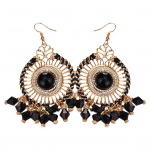 1 paar naiste konksuga k&otilde;rvar&otilde;ngad v&auml;rvilised etnilised deformatsioonivastased Bohemia stiilis tutiga k&otilde;rvar&otilde;ngad, naiste must