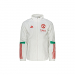 Adidas Manchester United Tiro 23 Presentatsioonijakk k&otilde;rge krae ja lukuga Meeste jope Valge IA8485 L