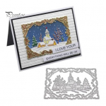 J&otilde;ulud lumemaja puu metallist l&otilde;ikevormid DIY scrapbooking paberkaardid k&auml;sit&ouml;&ouml; h&otilde;be