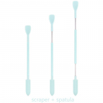 1 tk silikoonist kahepealine kaabits, kosmeetiline kreemkraabits, meigit&ouml;&ouml;riistad roheline