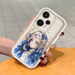 Pehme silikoonist ruudukujulise redeliga printimismustriga telefoni korpus, t&auml;iskaanega kaamera p&otilde;rutuskindel kaitse kummist &uuml;mbris Xiaomi Redmi jaoks Redmi 10 valge