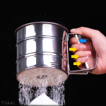 Mehaaniline jahu-suhkru glasuurv&otilde;rk Sifter Shaker k&uuml;psetusk&ouml;&ouml;git&ouml;&ouml;riist Roostevaba 10.5cm*9.5cm