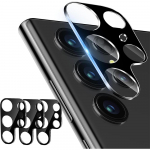 Karastatud klaasist kaamera objektiivi kate Samsung Galaxy S24 Ultra S23 FE S22 Plus S21 A55 A54 A35 A25 A15 A34 A24 A14 kaitsev kaitsekile A55 must