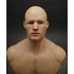 Realistlik kena noormehe mask Vana Daami mask &ndash; ideaalne Halloweeni ja Cosplay kost&uuml;&uuml;mi jaoks bald man