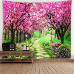 Nature Forest Waterfall Sea Gobel&auml;&auml;n Sein Taust Kangast Puu auguga pliit HD Rippuv riie Suures suuruses gobel&auml;&auml;n Kodukaunistus 200*150cm