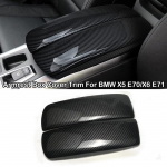 2tk Carbon Fiber Center k&auml;etoe karbi katte trimm BMW X5 E70 jaoks 2007 2008 2009 2010 2011 2012 2013 Auto interj&ouml;&ouml;ri tarvikud