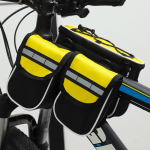 Veekindel 4-in-1 maastikurattakott: &Uuml;lemine toru, esitala, sadul, toru &ndash; jalgrattavarustus 4-in-1 kollane