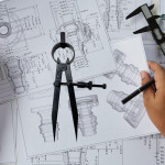 Reguleeritav metallist kompass kaunite kunstide ja disainiprojektide jaoks 4 Inch