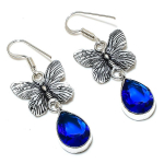 London Blue Topaz Gemstone 925 Sterling Silver Gift Jewelry Earring 1.93 a6d87