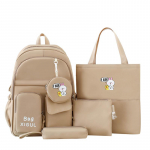 Viieosaline seljakotikomplekt &Otilde;pilase koolikott Veekindel seljakott Naiste nailonist seljakott khaki