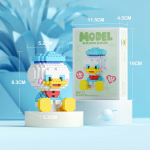 Domibro Loomingulised loomade ehitusklotsid DIY multifilmide &otilde;ppem&auml;nguasjad kingitus lastele Blue duck-329Pcs