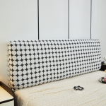 Peatsi kate tr&uuml;kitud voodipeatsi kate Stretch tolmukindel veniv voodik&uuml;lje seljakaitse puidust polsterdatud nahast voodipeaga Queen L120cmX H50-60cm