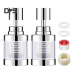 1/2 tk kraani veefilter 360 kraadi p&ouml;&ouml;rlev eemaldab kloori raskemetallid, k&otilde;rge temperatuuriga vastupidavad pritsmevastased v&otilde;imendusfunktsioonid koduk&ouml;&ouml;gid 2pcs