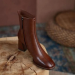 mood S&uuml;gis ja talv 2024 Uued mitmek&uuml;lgsed alasti saapad Naiste paksu kontsaga k&uuml;lgt&otilde;mblukk K&otilde;rge kontsaga Lihtsad vabaaja ruudukujulised l&uuml;hikesed naiste saapad 37