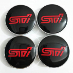 4 tk 60 mm Kohaldatav Subaru rummu katte STI punase rehvi keskkatte logoga rehvi keskkatte kaunistuse kleebise stiilitarvikud