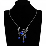 Halloweeni nahkhiire kaelakee Dark Rose Choker gooti vampiiri piraatripats sinine