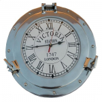 Antiikne 30,48 cm merelaeva illuminaatoriga analoogkell Alumiiniumist mere seinakell