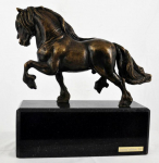 Fresian horse I - exclusive horse figurine, luxury interior decoration, unique edition of Art-Dog brand figurines