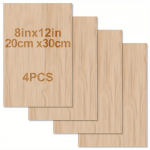 4tk/8tk/12tk puidust lehed k&auml;sit&ouml;&ouml; jaoks -12x8in/20*30cm - 2mm paksused sileda pinnaga vineerilehed ruudud puitplaadid L-le