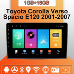 Android Carplay autoraadio Toyota Corolla Verso Spacio E120 2001-2007 multimeediumipleieri peakomplekti stereo GPS-navigatsioon BT WIFI 2+32GB 1+16GB