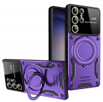 Armor Stand Holder telefoni&uuml;mbris Samsung Galaxy S23 Ultra S23 Plus S23FE S 23 FE Magsafe juhtmevaba laadimise magnetkaas Samsung S23 must