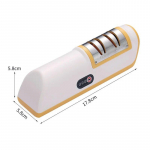 Professionaalne elektriline noateritaja Kodu Kiire v&auml;ike automaatne noateritaja USB-laetav noateritaja K&ouml;&ouml;gividinad M kollane