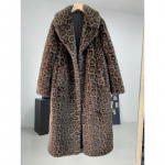 Uued s&uuml;gis- ja talvised karvased imitatsioonid naaritsa karusnahast leopardimustriga eriti pikad suures suuruses naisteriided L pruun