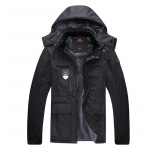 Mens Plus Velvet Tihendavad kapuutsiga mantlid Suusakost&uuml;&uuml;m Meeste vabaaja soojad jakid Mantel Talvejope Meeste Parka 6XL 7XL 8XL Jope 8XL must