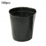 100 tk istutuspott, suur pea kodu plastikust lillekonteiner, mood elastne 6.5x6.5cm must