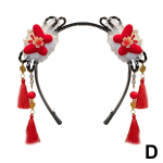 Lilled Lastele Parukas Peapael Tutt Tang &Uuml;likond Soengud Punu Hiina Pulgad Juukseaasta Vana W8Y9 style4-One size