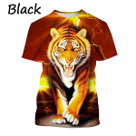 Hot Sale Isiksus Metsik Tiger 3D Printimine T-s&auml;rk Suvine Unisex Mood Naljakas Lahe Hip Hop Loomade L&uuml;hikeste Varrukatega Top 3XL