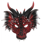 Halloweeni mask Loomade draakoni mask Halloweeni &otilde;udusmask dekoratiivball karnevali cosplay kost&uuml;&uuml;m riietus aksessuaarid punane