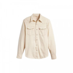 Levis Barstow Standard Fit L&auml;&auml;ne-stiilis S&auml;rk 50ndad &Uuml;hev&auml;rviline Krae &Uuml;he n&ouml;&ouml;pidega Kitsas Pikkade varrukatega S&auml;rk Meeste s&auml;rgid Kreemikasvalge 85744-0068 S