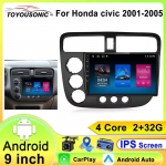 Honda Civic 2000-2006 LHD 2 DIN Android Auto Raadio Multimeedia Video M&auml;ngija GPS Navigatsioon Carplay Peaseade 4-core 2GB+32GB