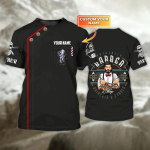 Suvemood Meeste T-s&auml;rk Personaliseeritud Nimi Juuksur 3D Prinditud Unisex T-s&auml;rk Kingitus Juuksurile Vabaaja L&uuml;hikeste Varrukatega Topid DW70 S valge