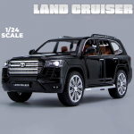 1/24 Toyota LAND CRUISER LC300 Sulamist Valatud M&auml;nguautod Metallist M&auml;nguauto Mudel Heli ja Valgusega T&otilde;mmatav Kogumine Laste M&auml;nguasi must