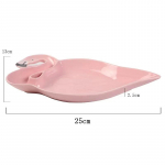 3D Flamingo keraamiline taldrik Roosad keraamilised kausid Suupisted Lihtsad puuviljad Magustoit Toit &Otilde;htus&ouml;&ouml;gitaldrikud K&ouml;&ouml;gilauan&otilde;ude komplekt S&uuml;nnip&auml;evakingitused