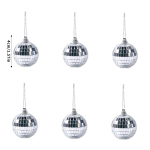 3-10cm Disco Mirror Balls Silver Hanging Ball for 50s 60s 70s Disco DJ Light Effect Party Bachelorette Wedding party Decoration